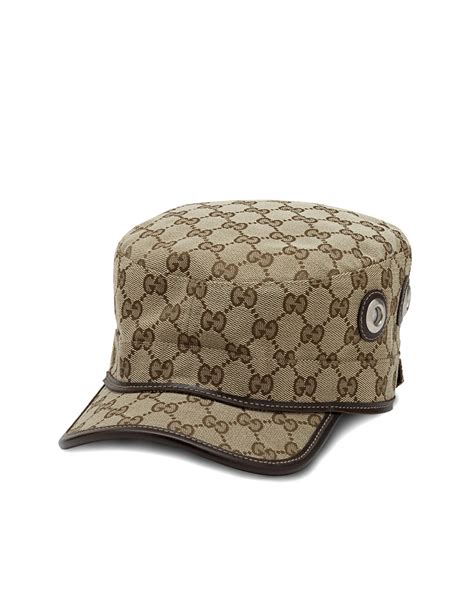 gucci canvas cap sale|Gucci military hat.